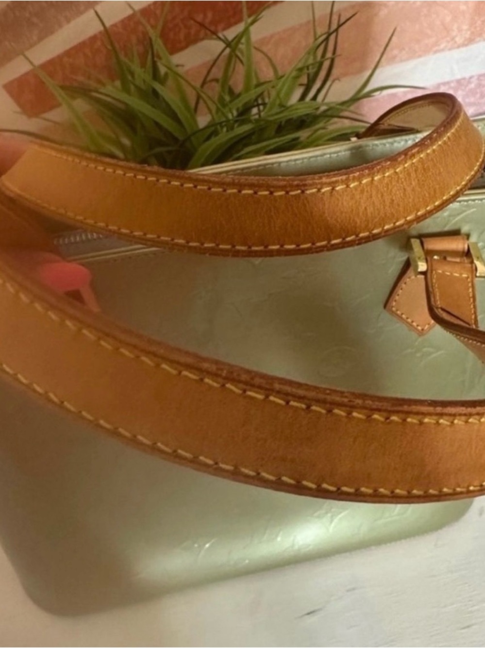 Authentic Vintage Louis Vuitton Vernis Houston Tote Green 2001 + COA - Picture 2 of 4
